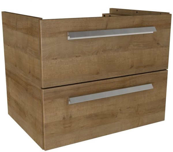 LANZET K1 Waschbeckenunterschrank 60 cm breit, Braun hell