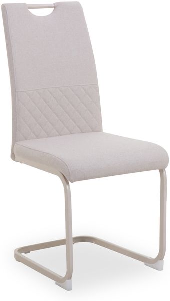 Polsterstuhl HARPER HOGATZA BHT 44x97x57 cm weiß Esszimmerstuhl Freischwinger Schwingstuhl