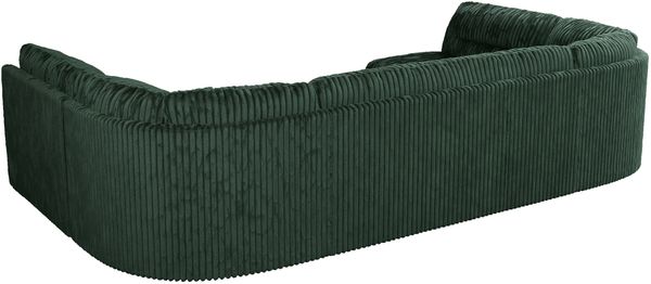 Ecksofa, Sofa big XXL, Wellenfedern, Wohnlandschaft XXL, mit Schlaffunktion - COMODO U - Grün Cord Bild 6