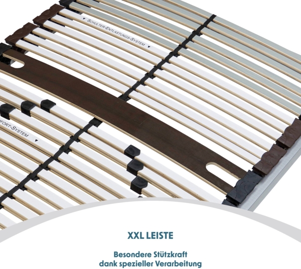 Lattenrost 80x200 cm - fertig montiert 28 Latten 5-Zonen Lattenrost Traglast ca. 150 Kg Birkenschichtholz Made in Germany Bild 2