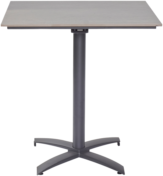 DIWO Bistrotisch 70x70 Platte: Sintered Ston grau, Gestell: Aluminium anthrazit
