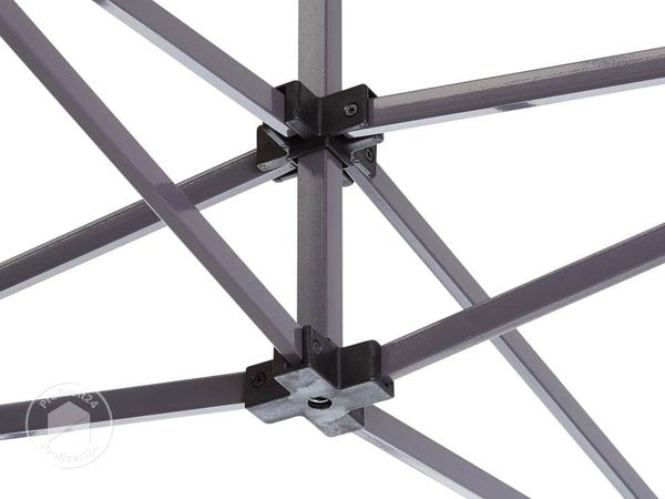 3x6 m Faltpavillon, PREMIUM Stahl 40mm, rot Bild 4