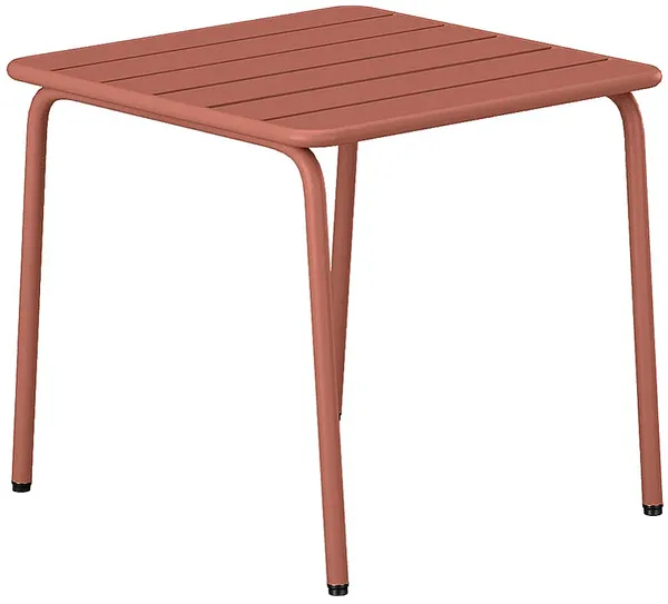 Vente-unique - MIRMANDE Gartensitzgruppe Metall Rot - B 45 cm x H 41,5 cm x L 45 cm