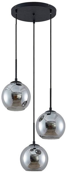 Lindby Hängeleuchte Jurian, Glas Alu IP20, 3 x 15 W LED