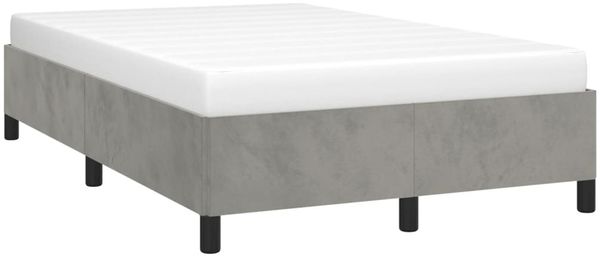 vidaXL Bettgestell ohne Matratze Hellgrau 120x190 cm Samt 379528 Bild 4