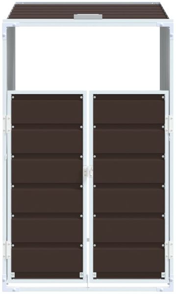 vidaXL Mülltonnenbox für 1 Tonne Braun 72x81x115 cm Stahl 4006174 Bild 5