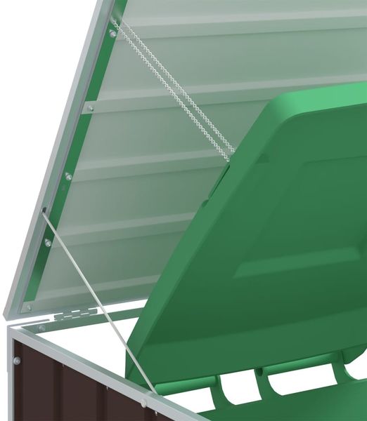 vidaXL Mülltonnenbox für 1 Tonne Braun 72x81x115 cm Stahl 4006174 Bild 8