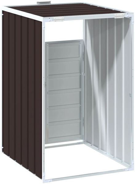 vidaXL Mülltonnenbox für 1 Tonne Braun 72x81x115 cm Stahl 4006174 Bild 7