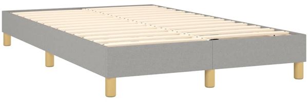 vidaXL Boxspringbett mit Matratze Stoff Hellgrau 120x200 cm, Härtegrad: H2 [3140441] Bild 4