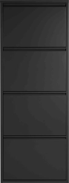 Schuhkipper >BLACK< (1stk) in Schwarz lackiert, Metall, montiert - 50x130x15cm (BxHxT)