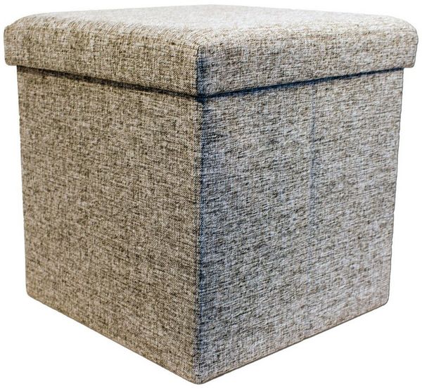 ECHTWERK Sitzwürfel StoreCube, Sitzhocker mit Stauraum, Sitzwürfel faltbar, ca. 38x38x38 cm, Strukturstoff, Aufbewahrungsbox