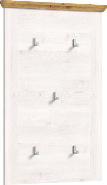 Home affaire Garderobenpaneel Cosenza, Höhe 103 cm, 5 Garderobenhaken, 2-farbig, in Landhausoptik, Wandpaneel, Paneel, Wandhaken