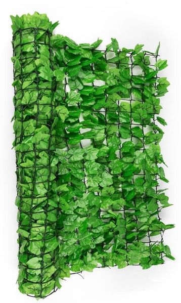 blumfeldt Fency Dark Ivy - Sichtschutz , Windschutz , Lärmschutz , 300x150 cm , Efeublätter , hohe Blickdichte , kunststoffummanteltes Gitternetz , 6x6 cm Maschenweite , grüne Flexbinder , dunkelgrün Bild 3
