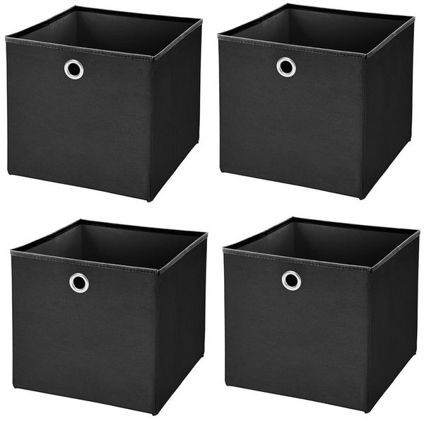 StickandShine Faltbox 4er SET 33 x 33 x 33 cm ohne Deckel – perfekt für KALLAX - 19 Farben