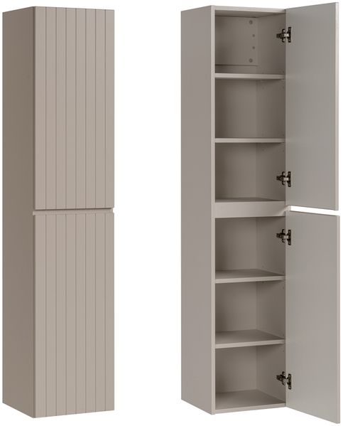 Badezimmer Hochschrank IRAKLIO-56-CASHMERE Kaschmir B/H/T ca. 35/160/33cm