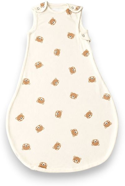 Baby Schlafsack mit Tieren » Ganzjahresschlafsack 100% Baumwolle » Säuglinge & Neugeborene » mit Reißverschluss & Druckknöpfen - Bär / 90cm