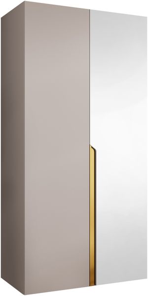 Kleiderschrank Veluna II 100 (Farbe: Cashmere / Cashmere + Gold)