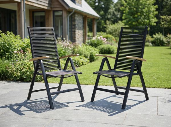LC Garden »Toronto« Klappsessel Rope schwarz mit