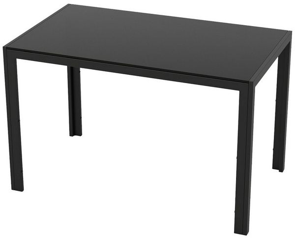 COSTWAY Esstisch (1-St), Glas, quadratischer Küchentisch für 4 Personen