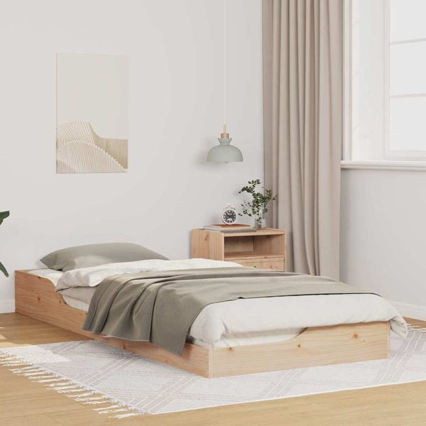 vidaXL Bettrahmen Braun 80 x 220 cm Massives Kiefernholz 873409