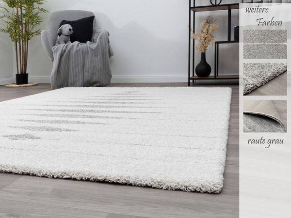 Kurzflor Teppich Contemporary Comfort - Raute, Farbe: Creme, Größe: 133x195 cm