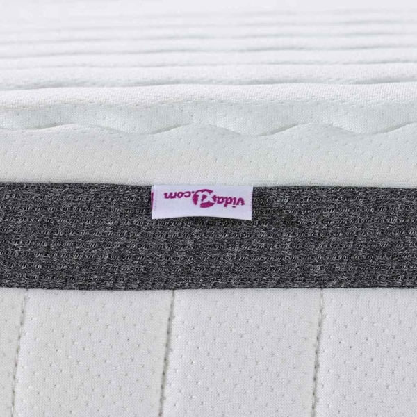 vidaXL Matratze Weiß und Grau 100 x 200 cm Bonell Feder 4106440 Bild 7