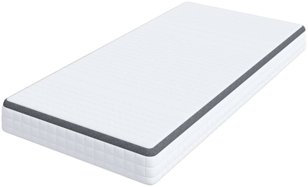 vidaXL Matratze Weiß und Grau 100 x 200 cm Bonell Feder 4106440 Bild 3