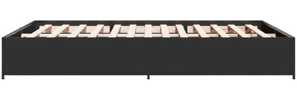 vidaXL Bettgestell Schwarz 120x200 cm Holzwerkstoff und Metall 3279847 Bild 5