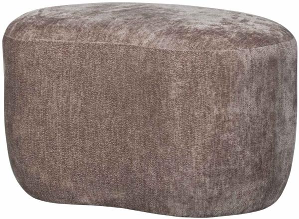 Hocker Popular aus Chenille-Stoff, Taupe