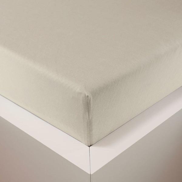 Traumschlaf Jersey Spannbettlaken Samtweich mit Tencel? Lyocell|180x200 - 200x220 cm| creme