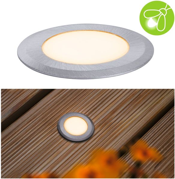 Paulmann 94726 LED Bodeneinbauleuchte Goldlicht insektenfreundlich rund 50mm