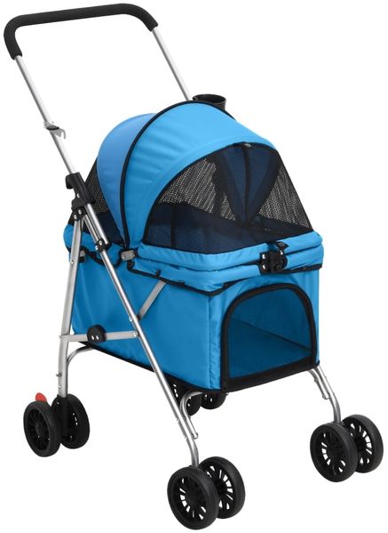 vidaXL Hundewagen Faltbar Blau 76x50x100 cm Oxford-Gewebe 172200