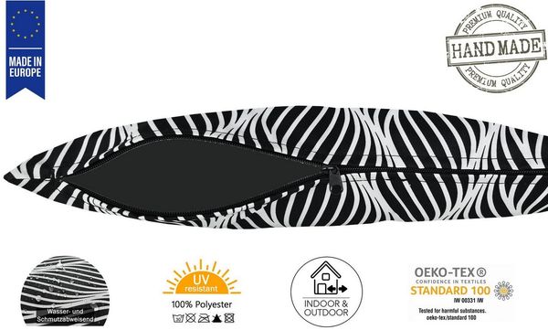 JACK Kissenbezüge 2er Set 30x50cm Motiv Outdoor Kissen Wasserfest, (2 Stück), 2x Kissenhülle, strapazierfähig, wasserabweisend, Innen & Außen