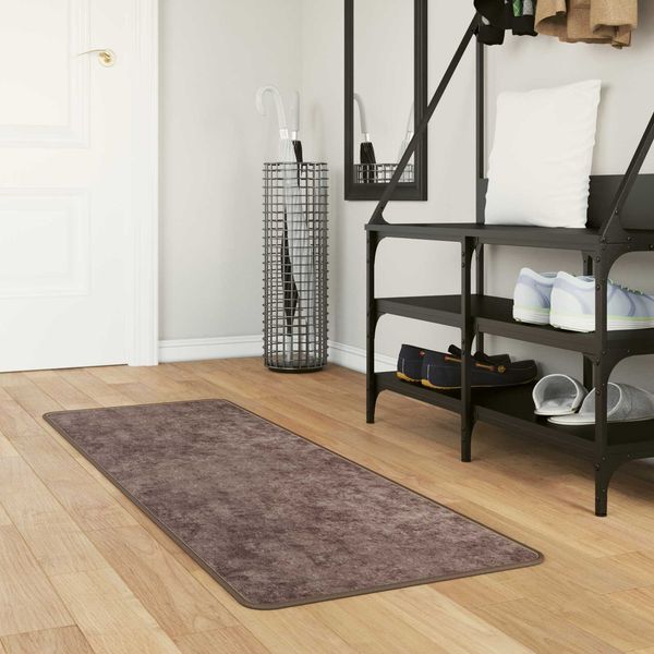 vidaXL Teppichläufer MARSA Grau 50 x 100 cm Polyester und PVC 42023182