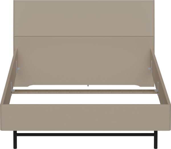 Germania Bett 2418-186 Monteo, Steingrau, Fußgestell aus Metall, 93 x 212 x 150 cm (BxHxT)