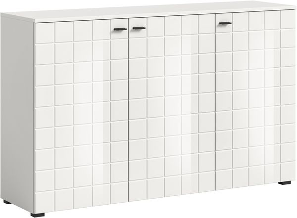 Sideboard Monte - Weiß Hochglanz / Weiß