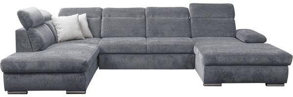 WERK2 Wohnlandschaft Cordoba inkl. Bett, Bettkasten & Kopfteilfunktion, Breite 359 cm, bequem, komfortable Wellenunterfederung, inkl. Schlaffunktion, U-Form