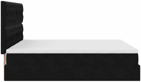 vidaXL Ottoman-Bett mit Matratzen & LEDs Schwarz 160x200 cm Samt 3314635 Bild 9