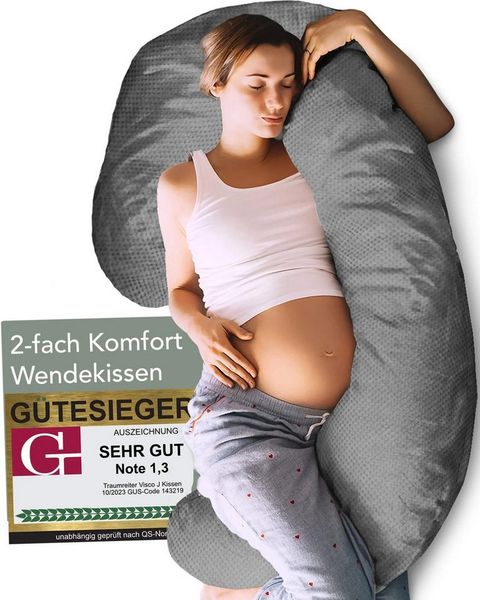 Traumreiter Seitenschläferkissen J Visco Seitenschläferkissen mit Bezug Velour Deluxe