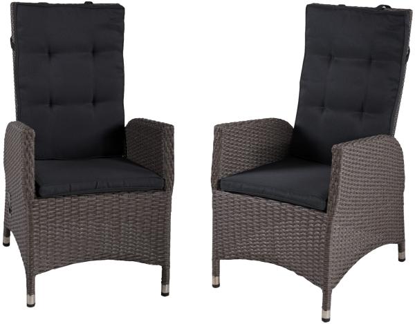 2er Set Polyrattan Sessel Stuhl Stuhlset Garten Stühle Balkon Terrasse Möbel