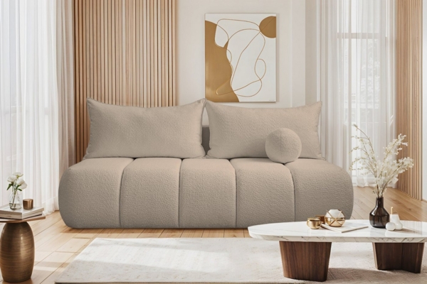 Kaiser Möbel Schlafsofa Dreisitziges Sofa PIANO mit Schlaffunktion, Komfortabel, praktisch und freistehend