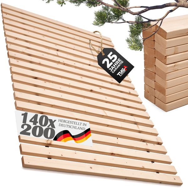 Wikinger " Kraft - Schorsch " Rollrost Lattenrost 30 mm 140 cm x 200 cm 500kg Flächenlast stabilster Bettrost