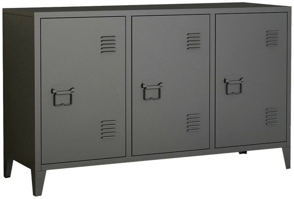 Dmora Kommode Cocullo, Wohnzimmerbuffet, Wohnzimmer-Sideboard, Moderne Küchen-Speisekammer, 120x40 h73 cm, Schiefer