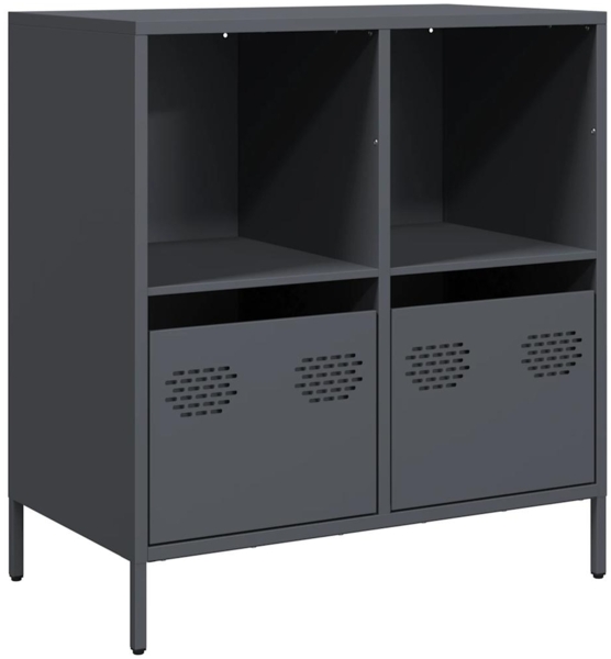 vidaXL Sideboard Anthrazit 68x39x73,5 cm Kaltgewalzter Stahl 851360
