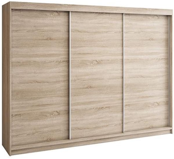 Schwebetürenschrank MERO 3-türig Schrank 200 cm Farbe: Sonoma