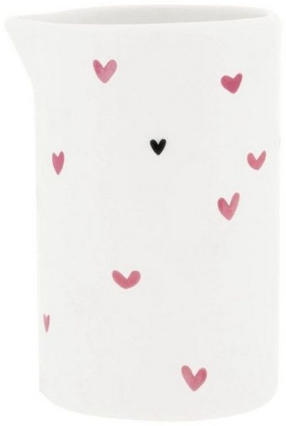 Bastion Collections Milchkännchen rosa Herzen aus keramik
