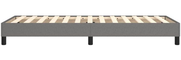 vidaXL Polsterbett, Stoff, 25,0 cm, Dunkelgrau, 90x200 cm, mit Lattenrost, Schwarz Bild 6