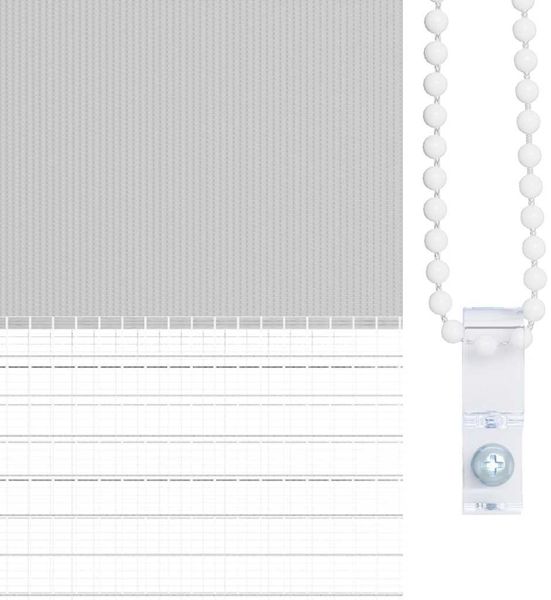vidaXL Doppelrollo Hellgrau 90x200 cm Stoffbreite 85,9 cm Polyester 4014467 Bild 9