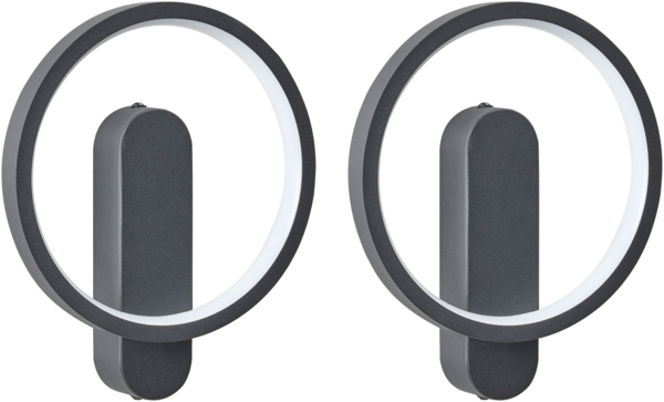 Wandlampe 2er Set BLIES LED Metall Schwarz