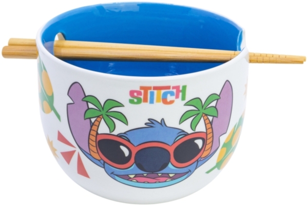 Disney Stitch Keramik Ramen Bowl mit Stäbchen Set in Geschenkverpackung